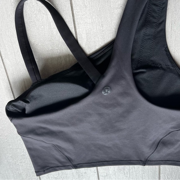 Lululemon Everlux Asymmetrical Tank Top Black Everlux Shelf Bra Sz 10 Athletic - Picture 7 of 13